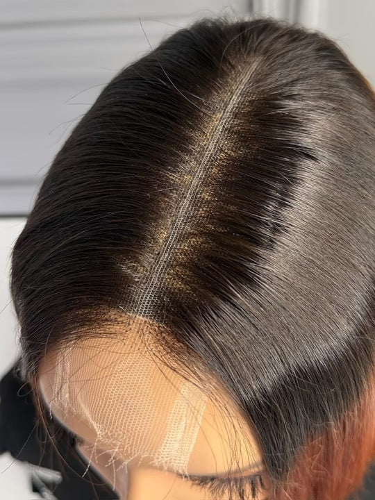 Raw Vietnamese Hair HD Lace Closure Bob Wig Straight 1B/530