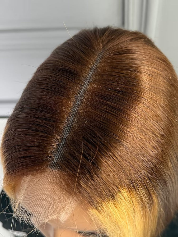 Raw Vietnamese Hair HD Lace Closure Bob Wig Straight 613/4