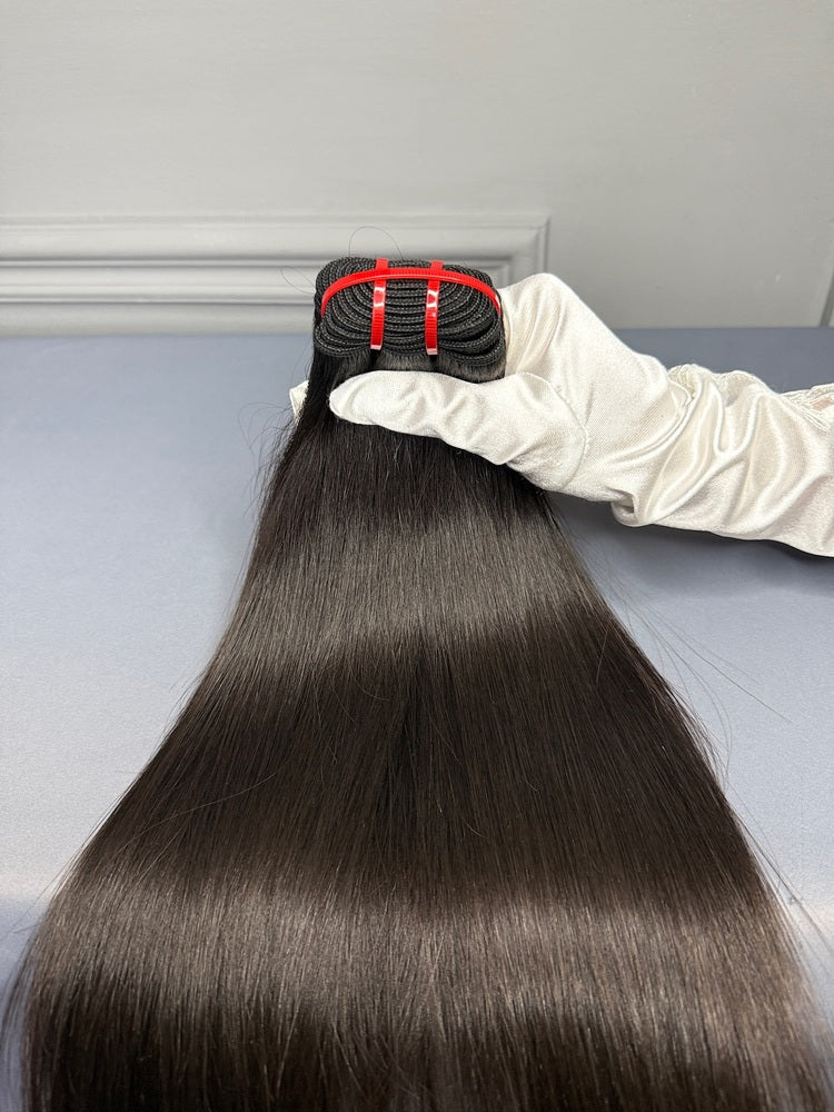 Vietnamese Raw Hair Bundles Super Double Drawn Bone Straight