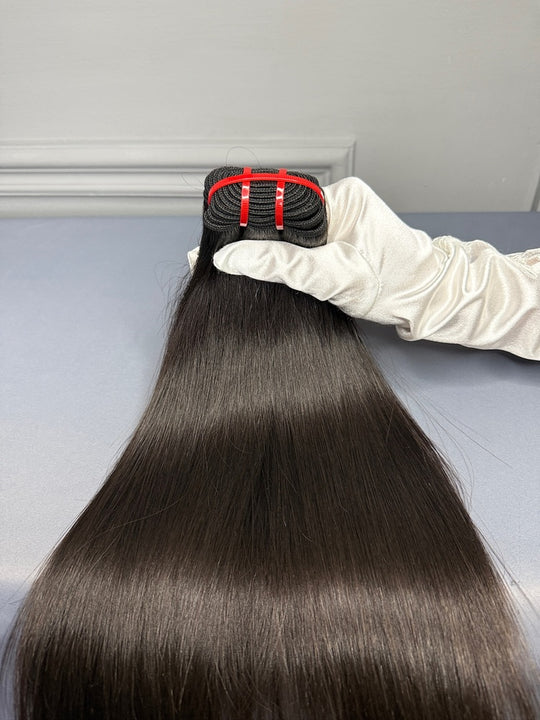 Vietnamese Raw Hair Bundles Super Double Drawn Bone Straight