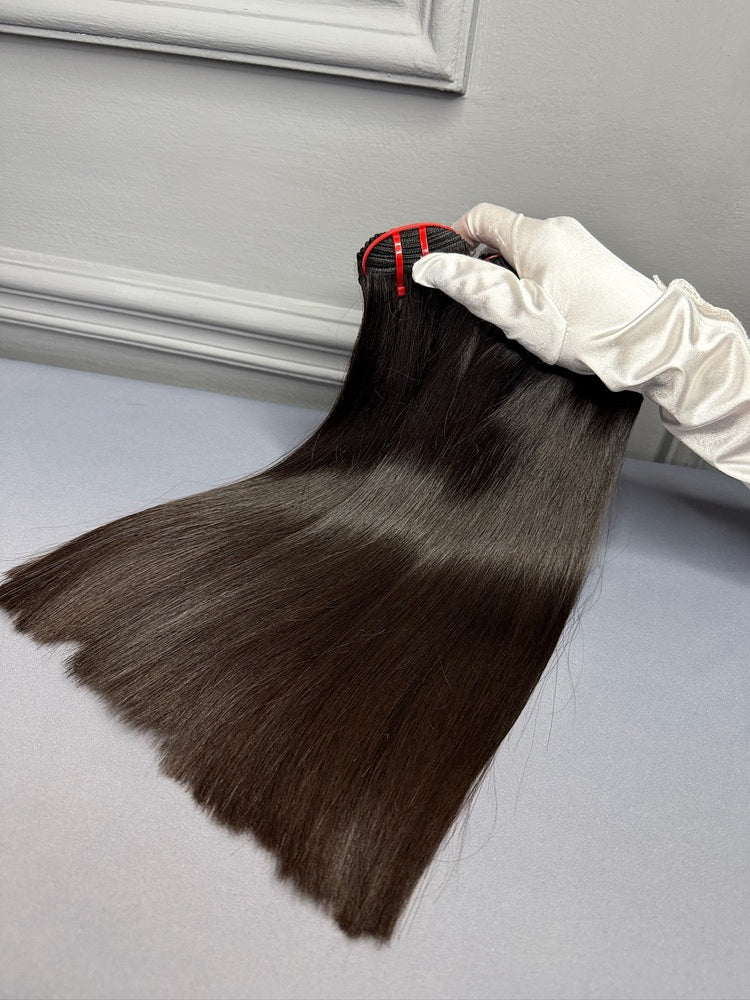Vietnamese Raw Hair Bundles Super Double Drawn Bone Straight