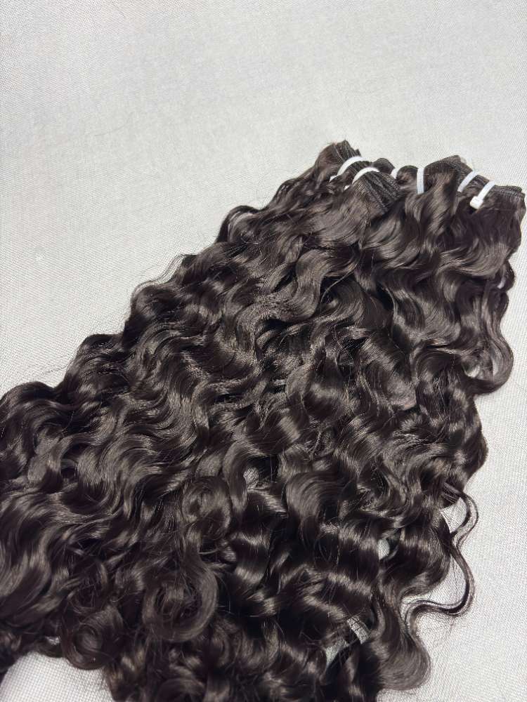Raw Indian Hair Caribbean Curly Bundles Super Double Drawn