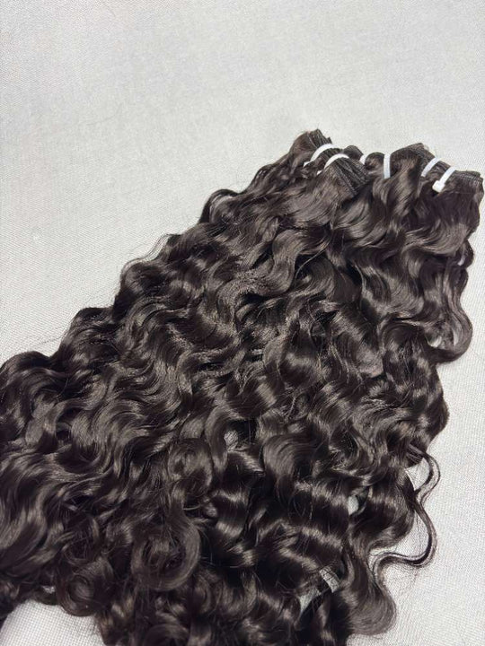 Raw Indian Hair Caribbean Curly Bundles Super Double Drawn