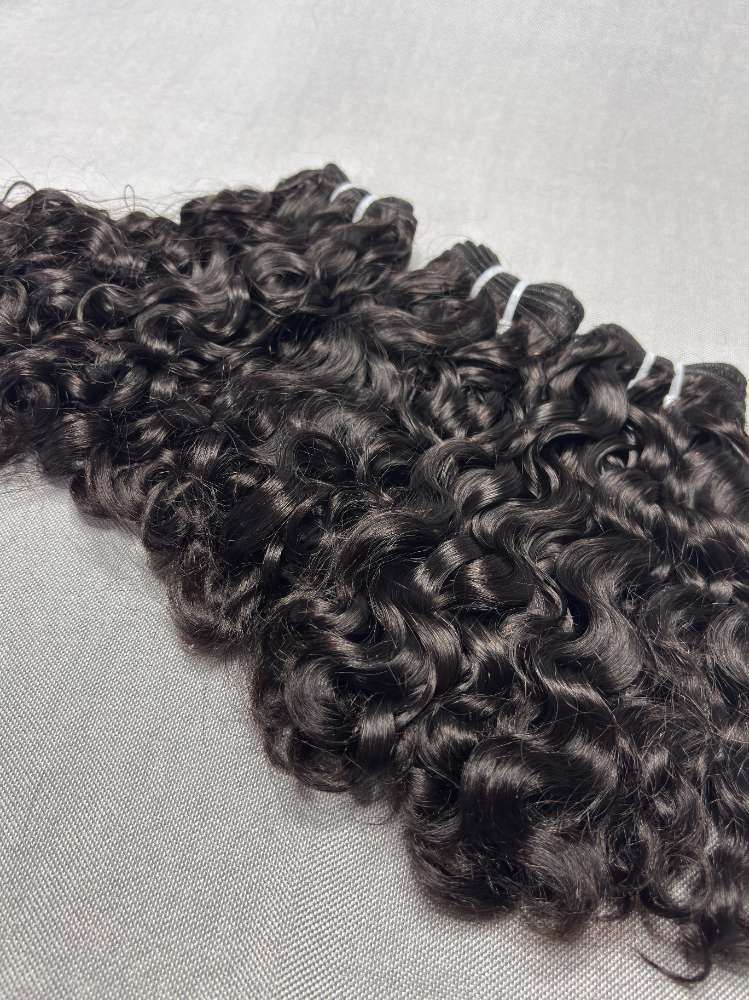 Raw Indian Hair Caribbean Curly Bundles Super Double Drawn