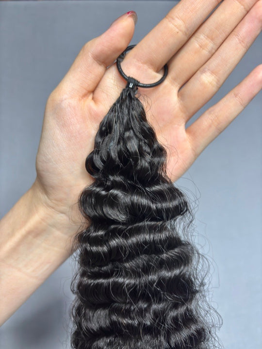 Pixie Curly Crochet Hair Extension Super Double Drawn