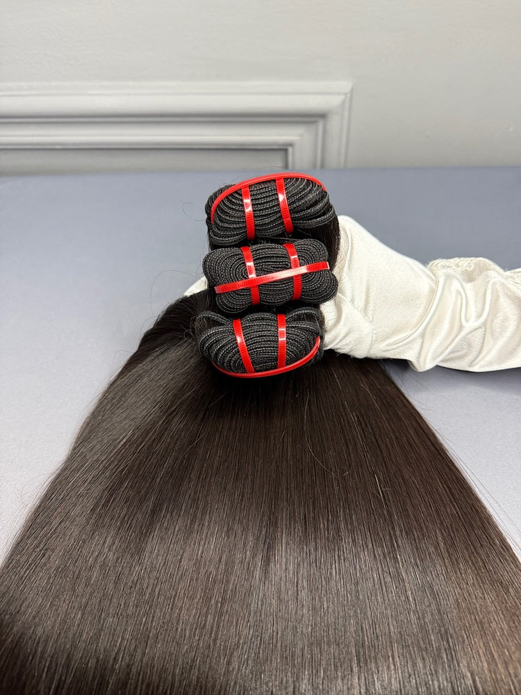 Vietnamese Raw Hair Bundles Super Double Drawn Bone Straight